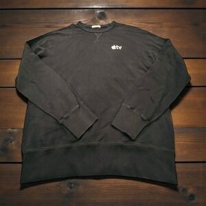 Hiro Clark Apple TV Sweatshirt Black Raglan Crewneck Sweatshirt Men Medium